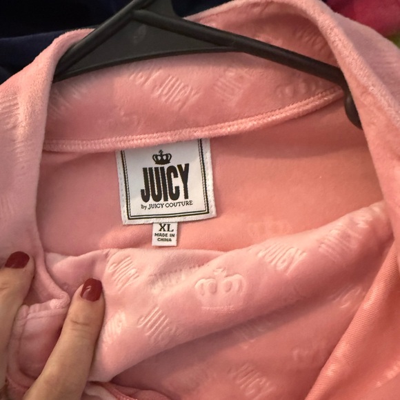Juicy Couture Pink Monogram Velour Lounge Set - XL - Picture 2 of 9